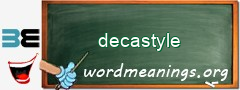 WordMeaning blackboard for decastyle